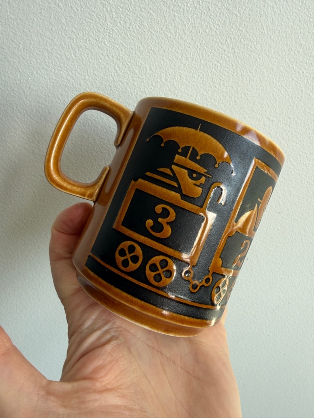 Vintage Hornsea pottery mug 
Made in England
“Train Robber"